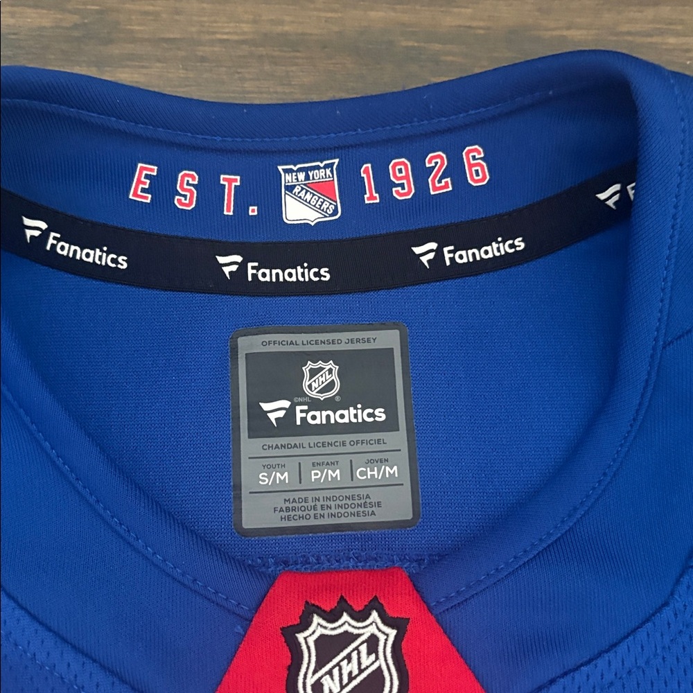 New York Rangers Youth Mike Zibanejad Home Jersey - Picture 5 of 5